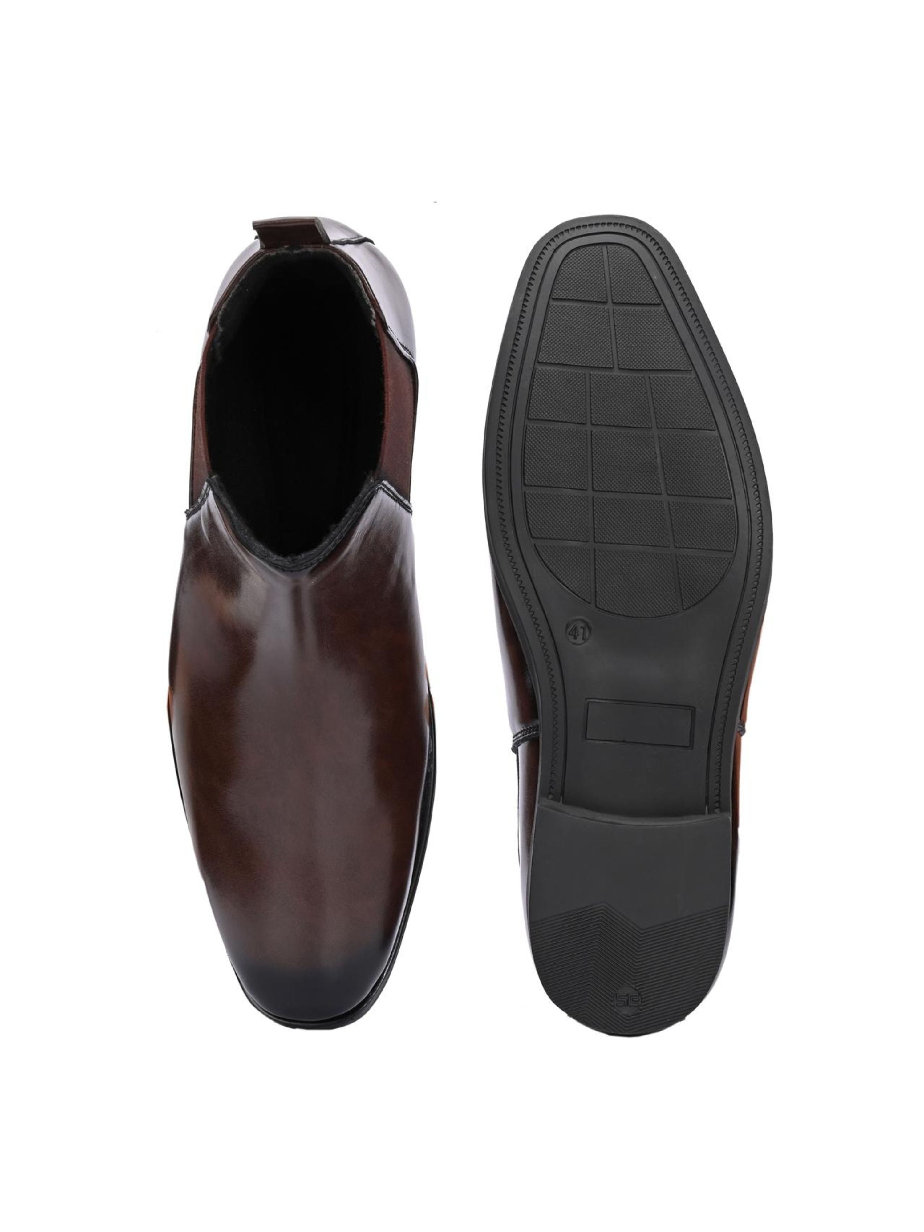 Qismat Men's Brown Chelsea Boots