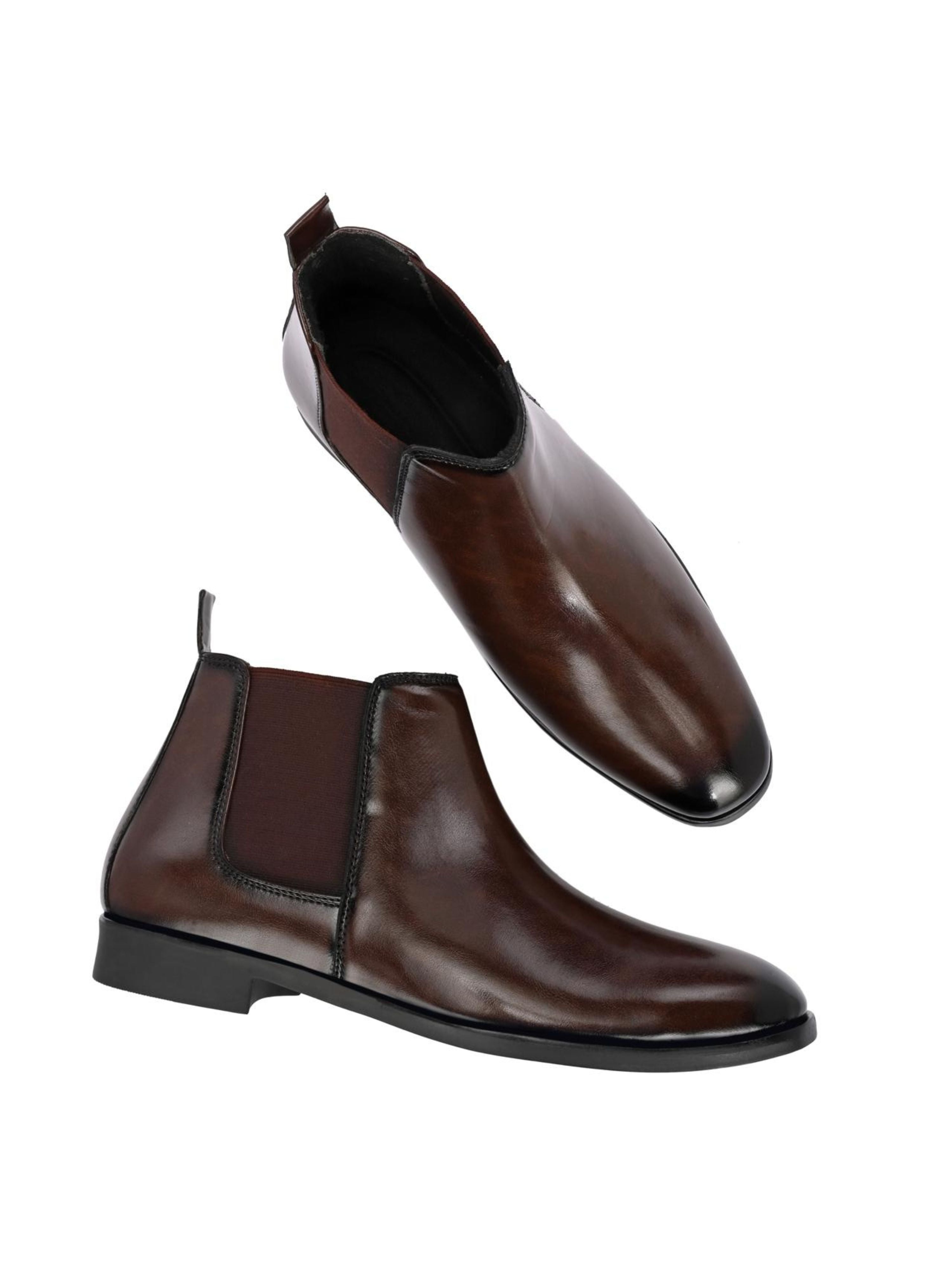 Qismat Men's Brown Chelsea Boots
