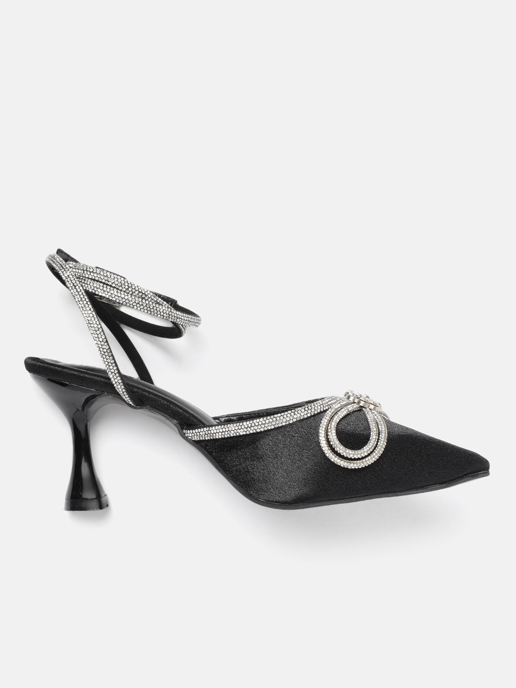 Premium Luxury Black Beauty Lace-UP Stiletto Heels