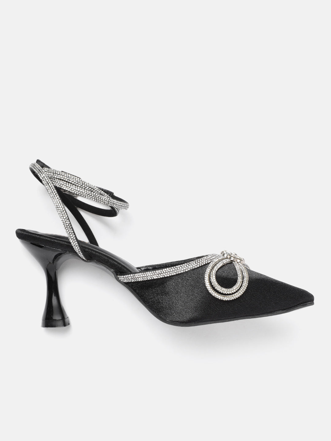 Premium Luxury Black Beauty Lace-UP Stiletto Heels
