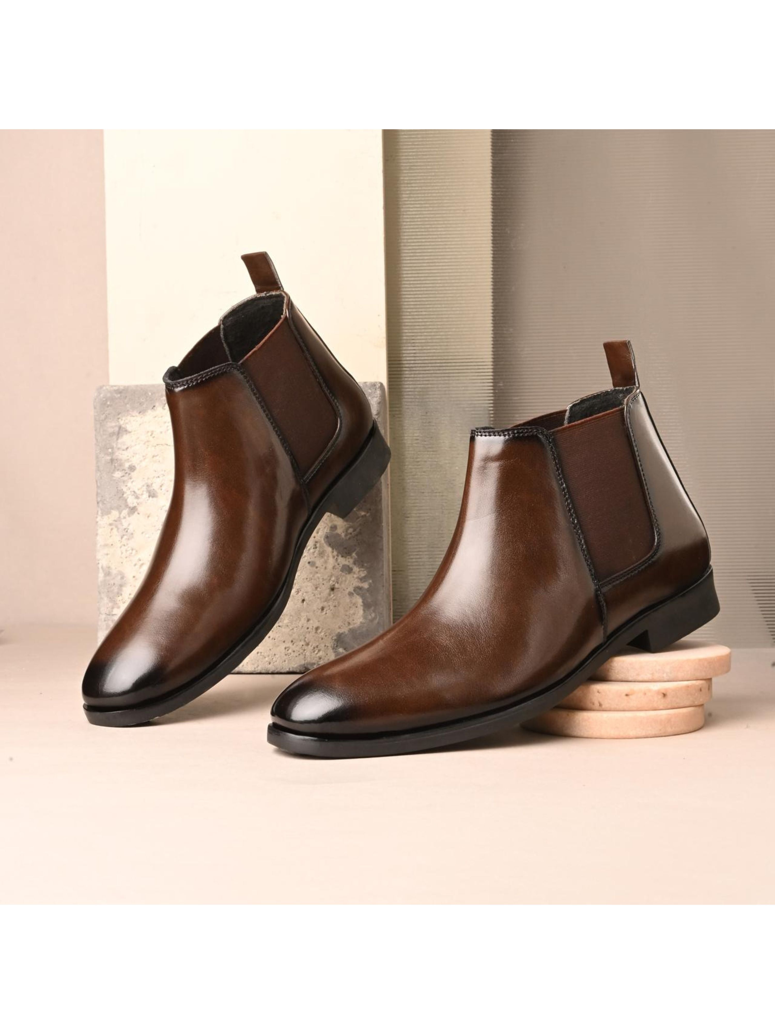 Qismat Men's Brown Chelsea Boots