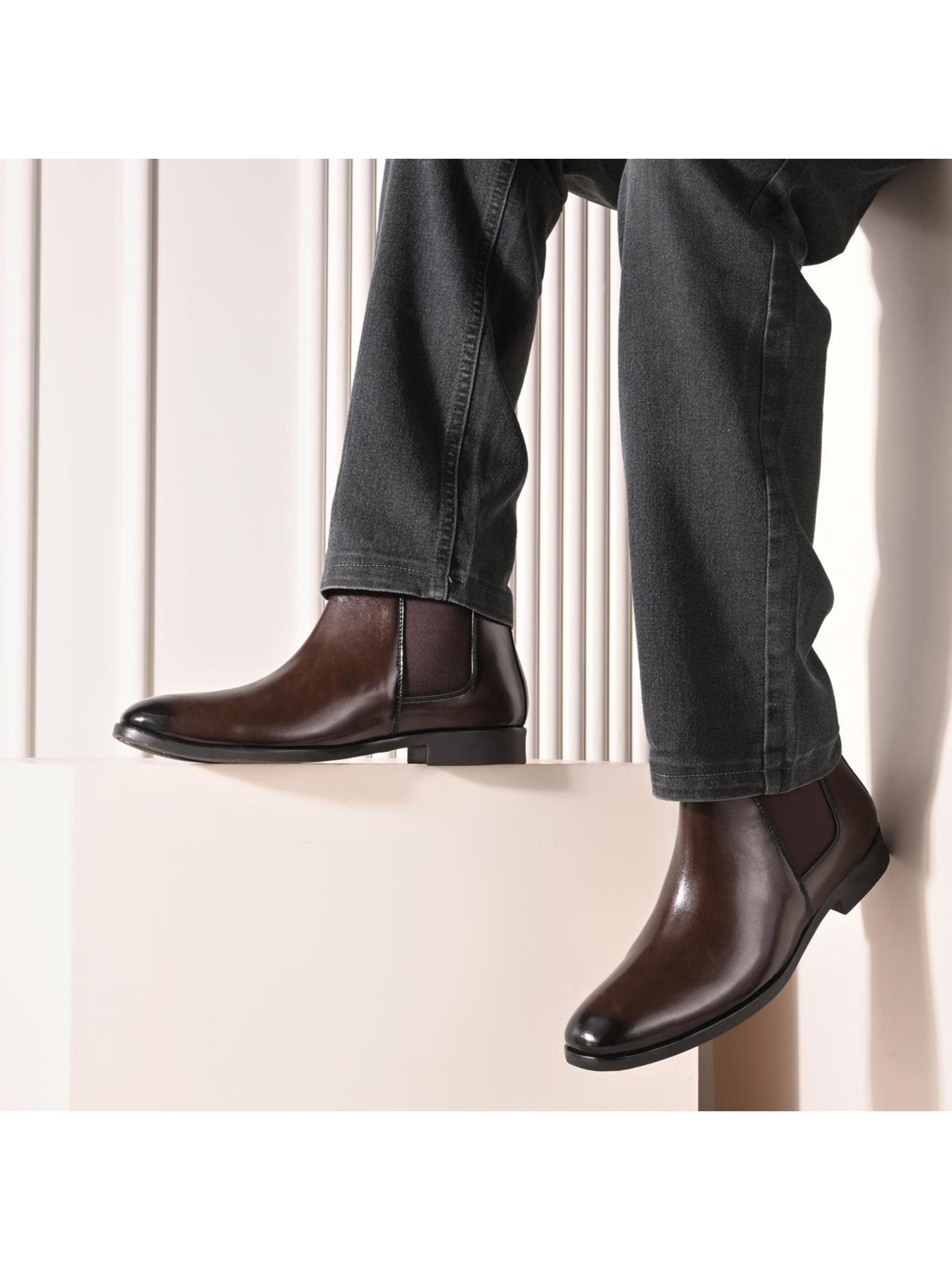 Qismat Men's Brown Chelsea Boots