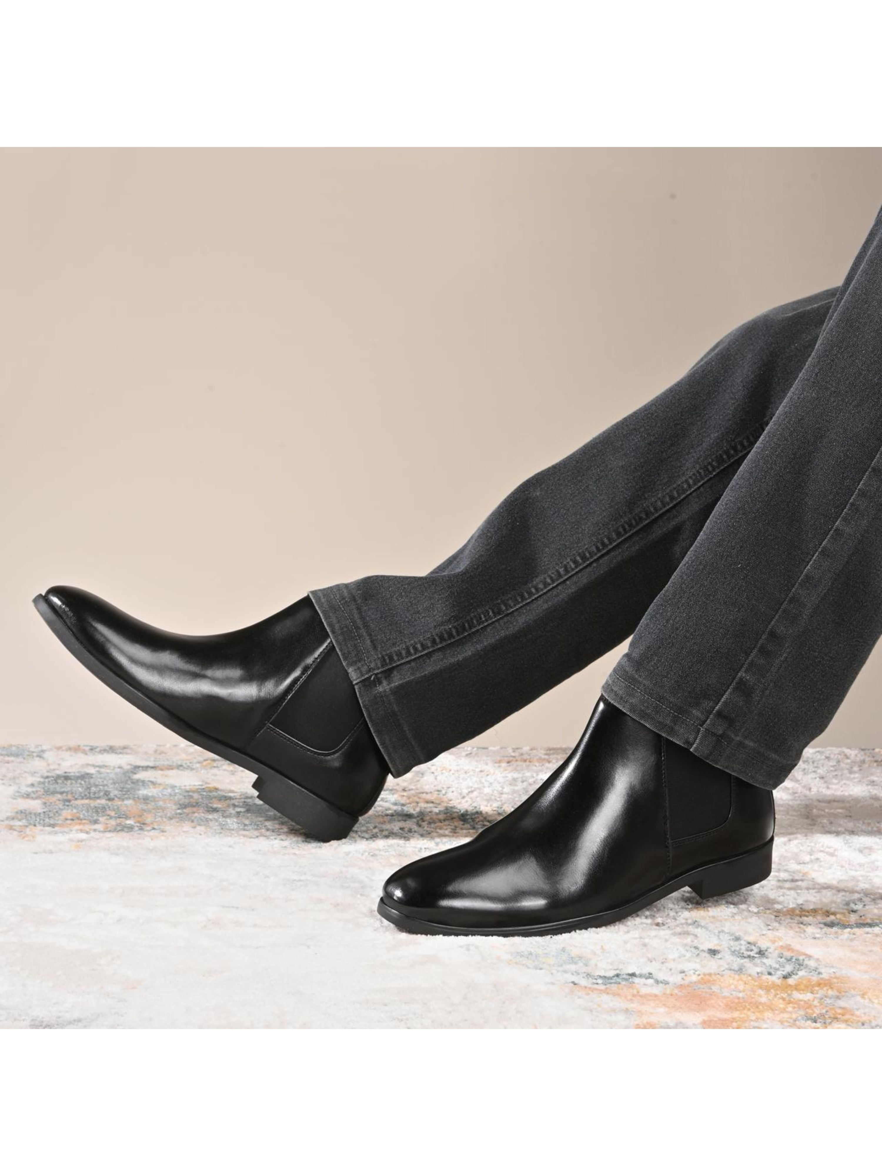 Qismat Men's Black Chelsea Boots
