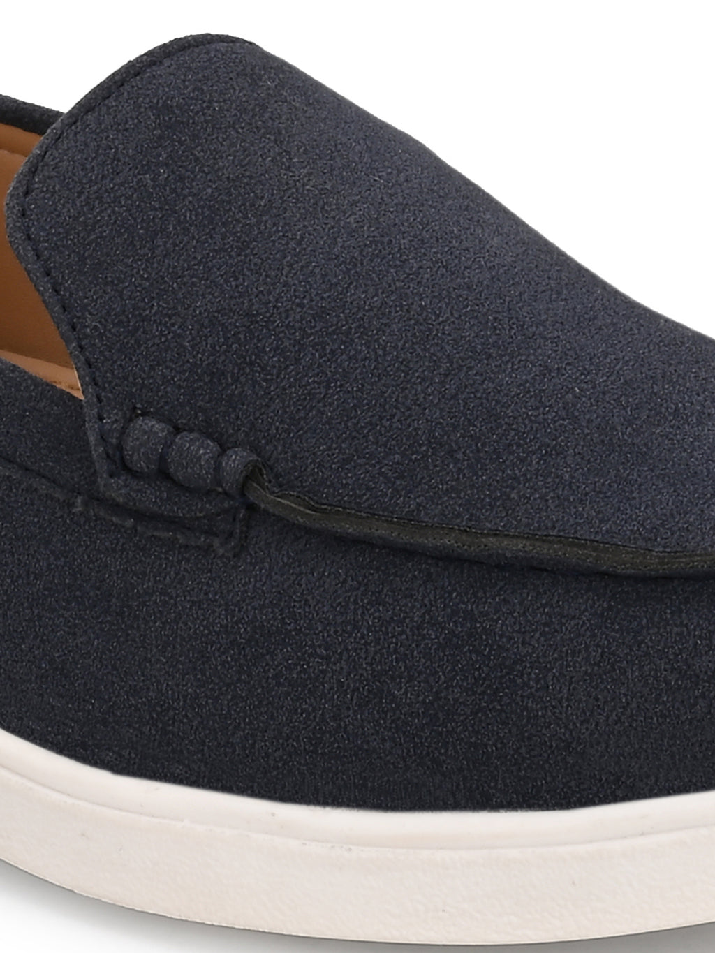 Qismat Luxe Signature Suede Loafers for Men Blue