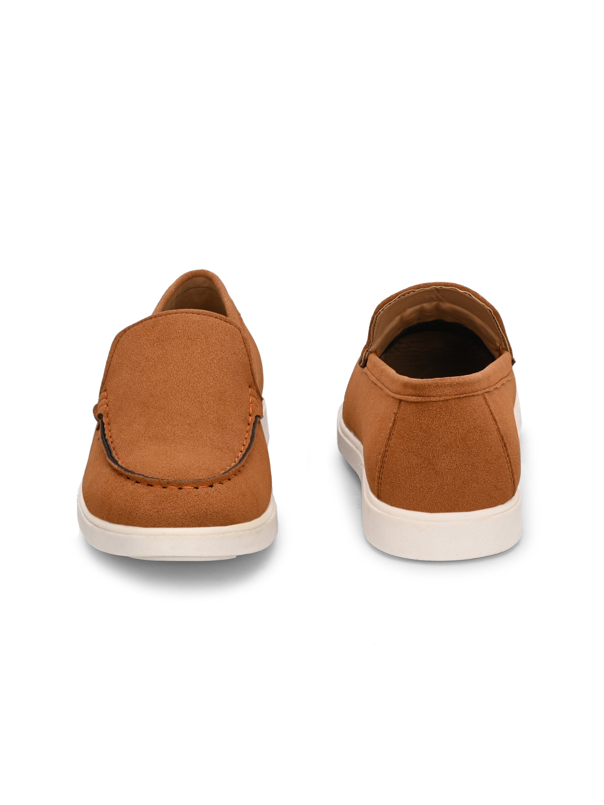 Qismat Luxe Signature Suede Loafers for Men Tan