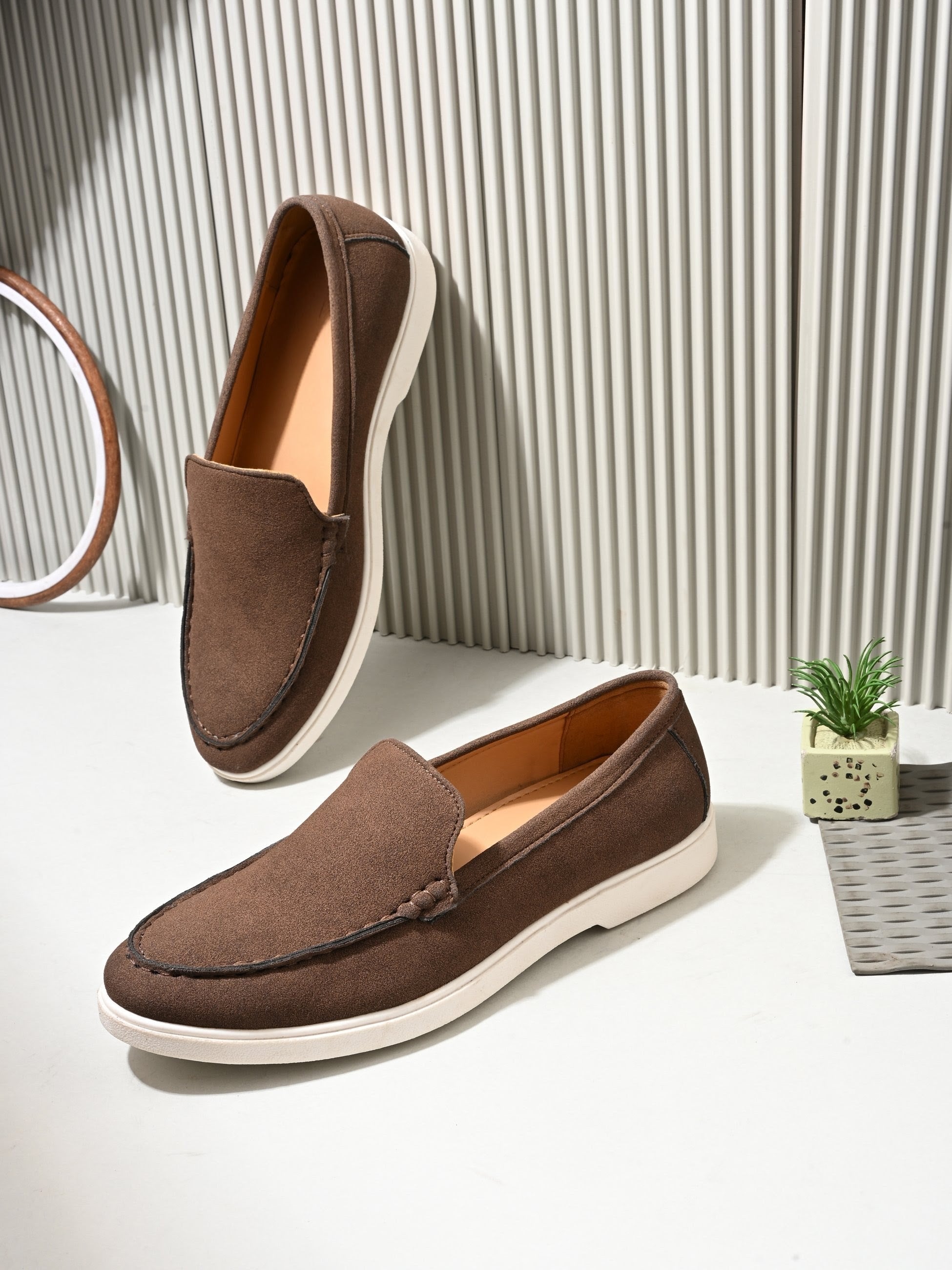 Qismat Luxe Signature Suede Loafers for Men
