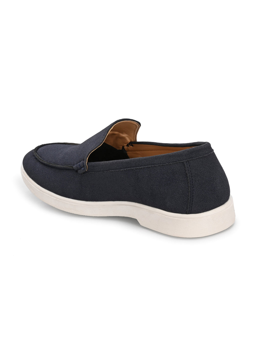 Qismat Luxe Signature Suede Loafers for Men Blue