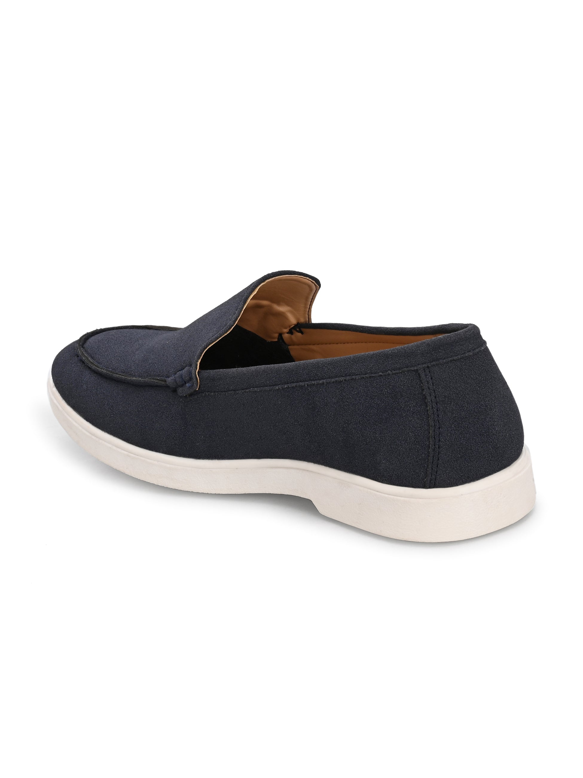 Qismat Luxe Signature Suede Loafers for Men Blue