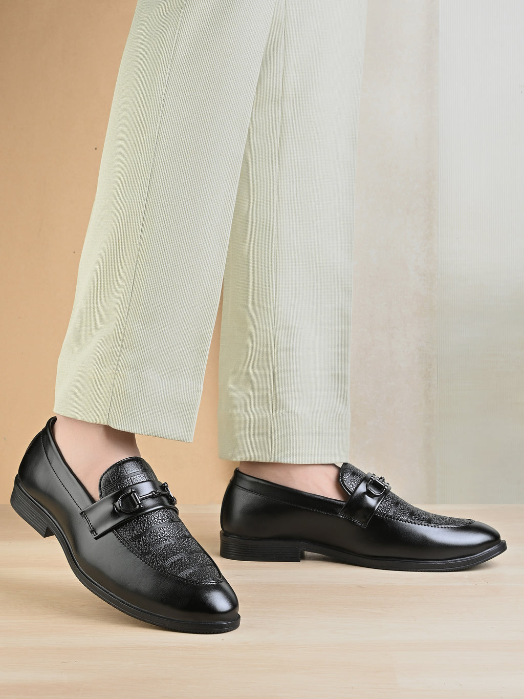 Qismat Stylish Men’s Black Formal Shoes Black