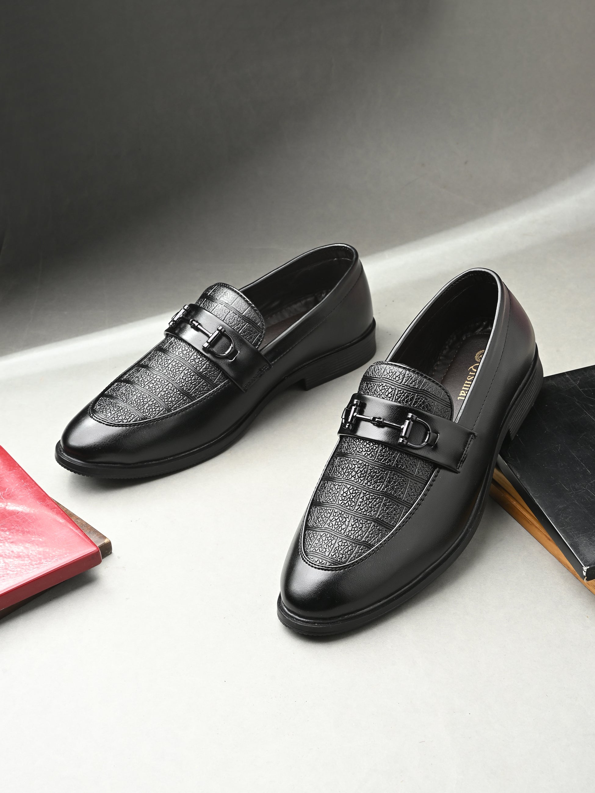 Qismat Stylish Men’s Black Formal Shoes Black