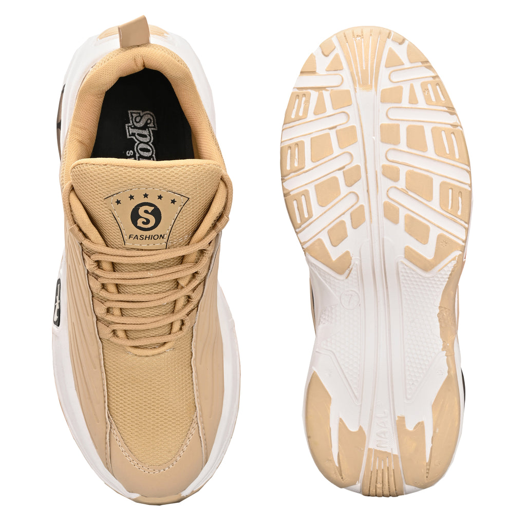 Trendy Men’s Sneakers in Beige
