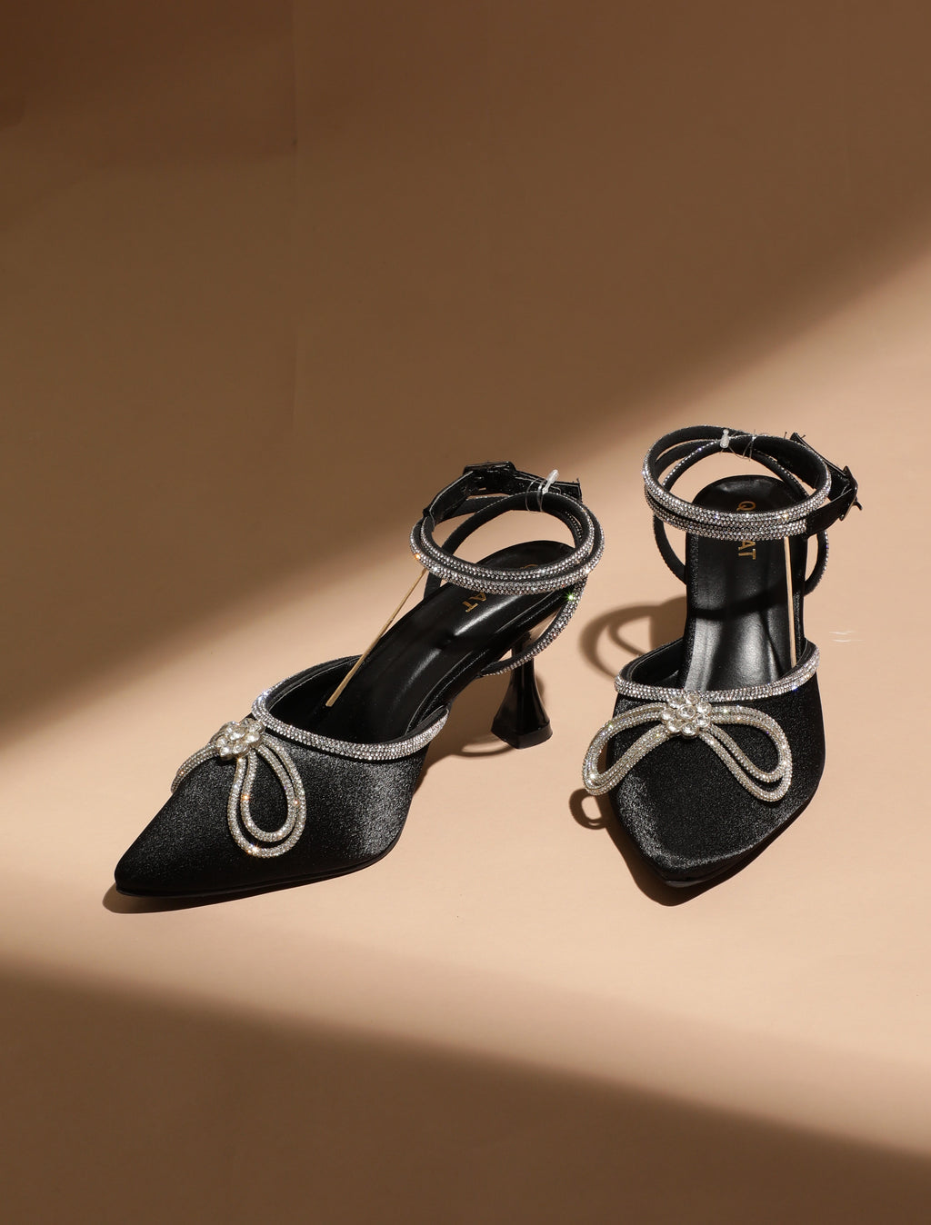 Premium Luxury Black Beauty Lace-UP Stiletto Heels