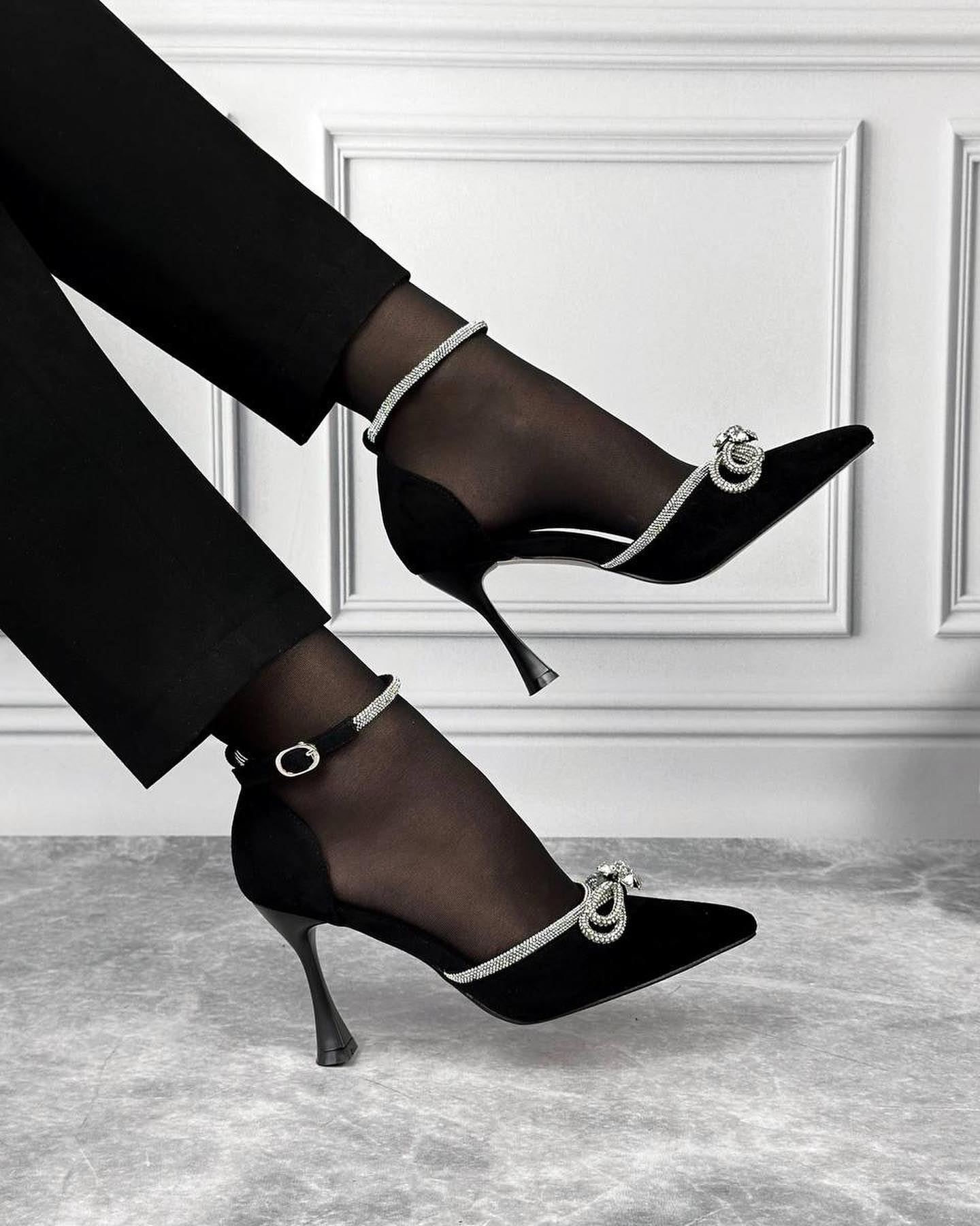 Luxury Black Stiletto Heels
