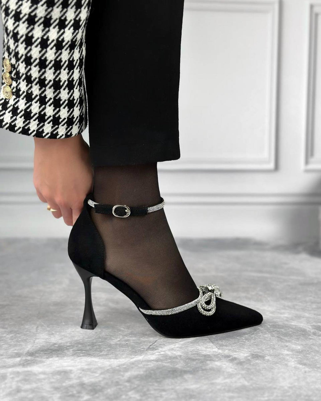 Luxury Black Stiletto Heels