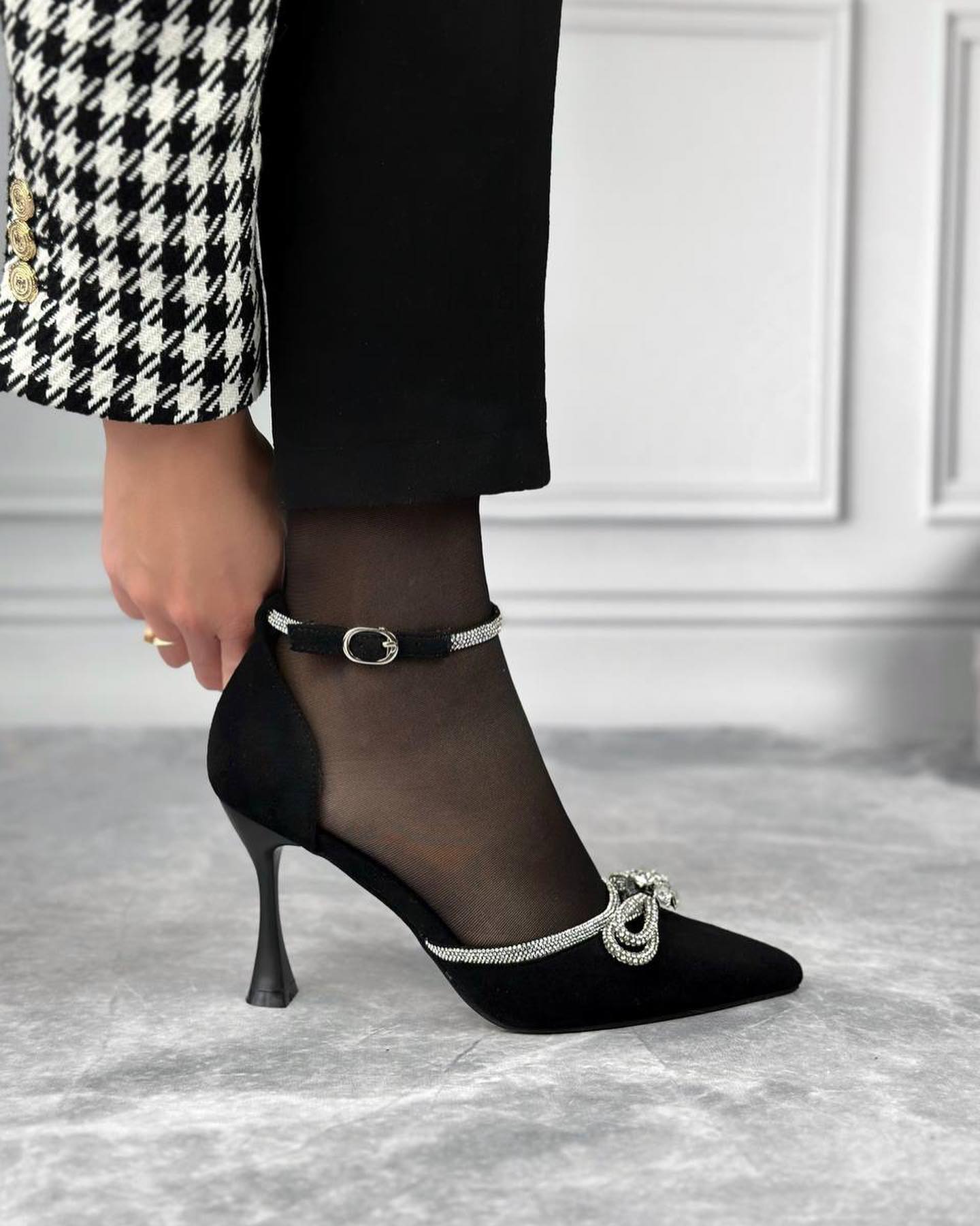 Luxury Black Stiletto Heels