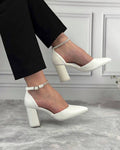 Pearl White Luxury Stiletto Heels for Women