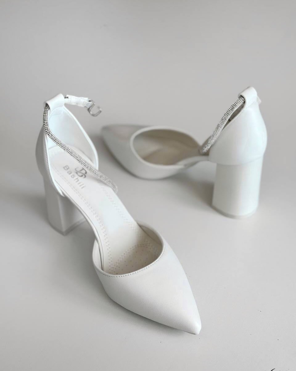 Pearl White Luxury Stiletto Heels for Women